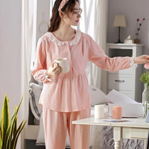 Cotton Breastfeeding Pajamas Breast Feeding Nightwear Maternity Nursing Pajama Sets Maternity Nursing Sleepwear Pregnancy Pyjama