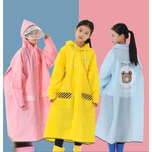 Quality Cute Kids Raincoat Wateproof Children S Rain Poncho Rain Coat Jacket with Backpack Position Kindergarten Pupil School