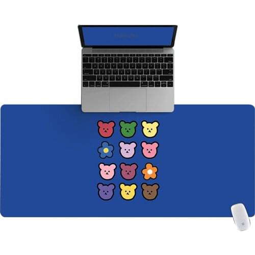 XXL Office Computer Desk Mat Table Keyboard Big Mouse Pad Blue flowers Laptop Cushion Desk Non-slip Mat Gamer Mousepad Mat