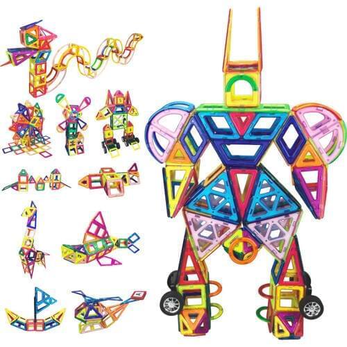 Magnetic Toys Magnets Kids Blocks Educational Girl Boy Construction Designer Set Castle Plane Car Creative Children Gift