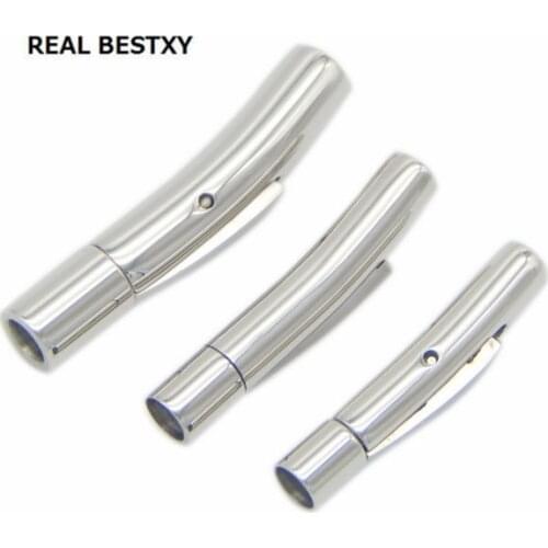 REAL BESTXY 10pcs/lot Metal Stainless Steel Magnet Clasp Connectors Bails for Jewelry Making