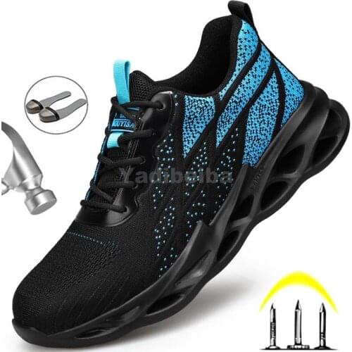 Fashion Work Shoes Sneakers Steel Toe Cap Safety Shoes Man Boots 2021 New Indestructible Shoes Puncture-Proof Industrial Shoes