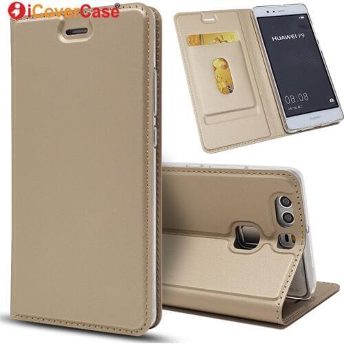 Fashion Leather Flip Cover Cases For Huawei P9 P 9 Case Wallet Mobile Phone Accessories Bag Etui Card Slot Stand EVA L09 L19 L29