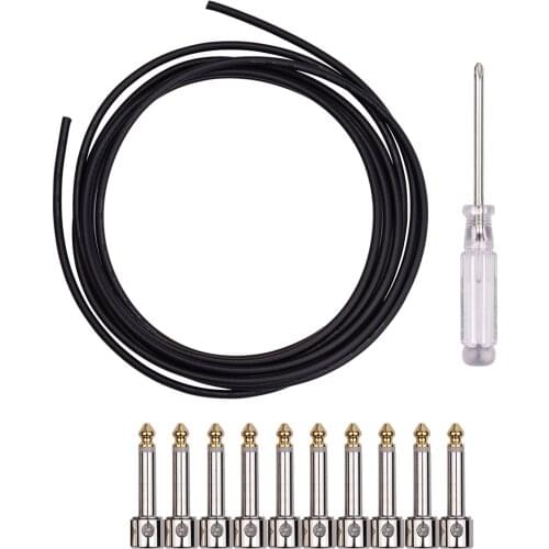 Professional Solderless Patch Cable Kit DIY Guitar Pedal Board Cable Cord Wire Custom Length Set