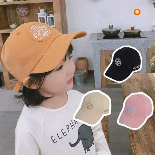 New Baby Baseball Cap For Boy Girl Hats Childrens Hip Hop Caps Light Board Casual Solid Color Hat 3-6 years old Kids