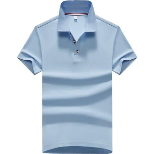 Solid Color Summer Polo Shirt Men Casual Streetwear Polo Men Large Size M-4XL 100% Polyester Short Sleeve Polo T Shirt For Men