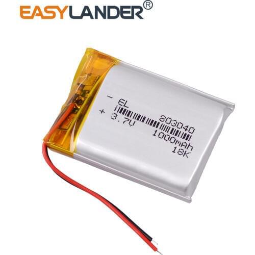 Tablet PC 3.7V 1000mAh Lipo Lithium Polymer Battery 803040 Rechargeable Battery Pack Cells High Capacity