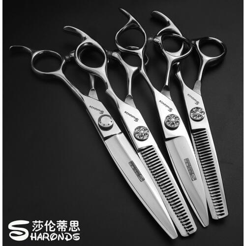 Sharonds professional hairdressing scissors set Japan 440c stainless steel hairdressing scissors hair salon scissors