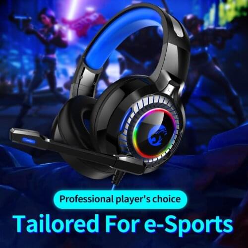 Wired Gaming Headsets Gamer Headphones 7.1 Surround Stereo Noise Reduction RGB Light E-Sports With Mic For Tablet XBox PS4 PC