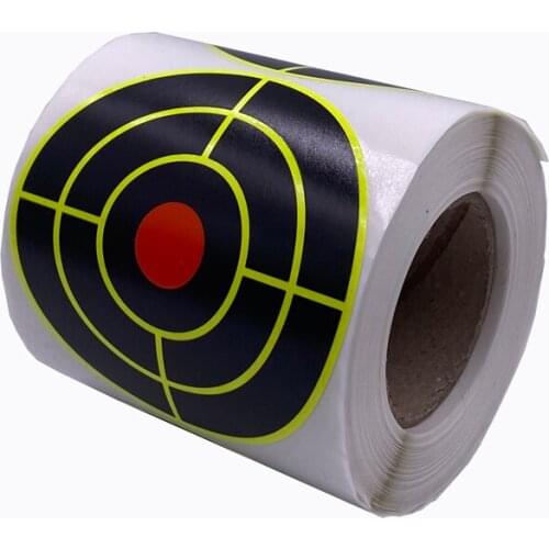 Self-Adhesive Splatter Splash & Reactive(Colors Impact) Shooting Sticker Targets(Bulls-eyes)-3"/7.50cm 200Pcs per Roll