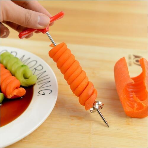 Vegetables Spiral Knife Carving Tool Potato Carrot Cucumber Salad Chopper Manual Spiral Screw Slicer Cutter Spiralizer