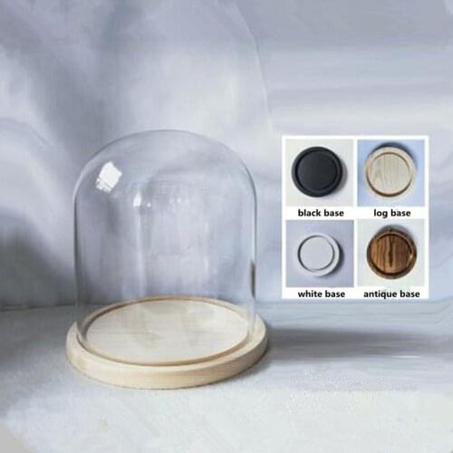 18*20cm Different Optional Base Big Size Glass Dome Vase Home Decoration Creative Cover DIY Friend Favor Gift Wedding Prop