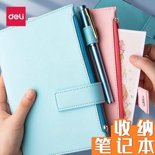 Deli Macaron Notebook Lind and Dots Inner Page Notebook Techo Not Ooze Ink