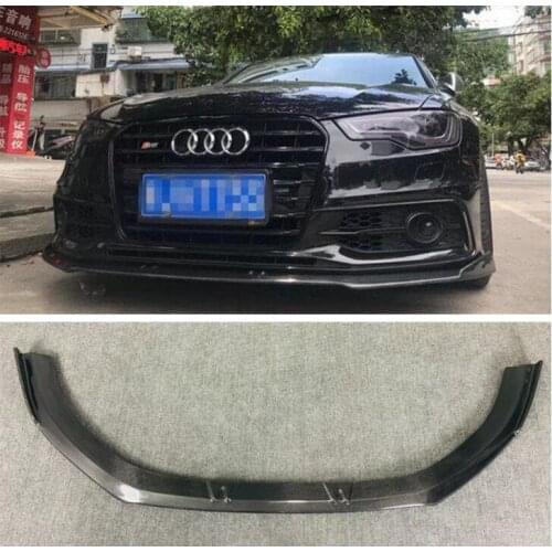 High Quality REAL CARBON FIBER Front Lip Spoiler Bumper Cover FOR AUDI A6 S6 C7 Sedan 2012 2013 2014 2015