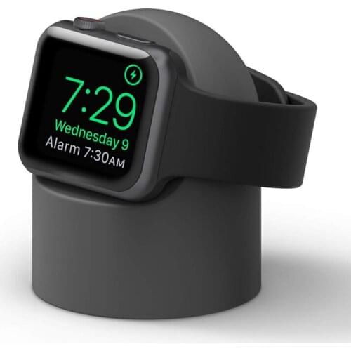 Charger stand for Apple Watch 6 5 4 3 2 SE iWatch 44mm 42mm 40mm 38mm Silicone Night Charging holder Station for apple watch