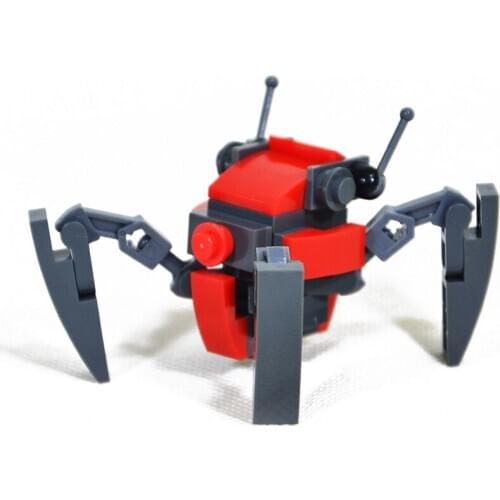 1Pc MOC Mecha Bricks Model Small Particles Building Block Educational Toy Red