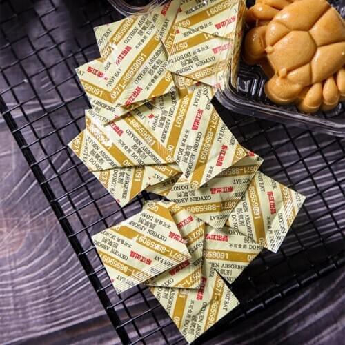 100 Bags Deoxidant 30cc Oxygen Absorbers for Mooncake Long Term Food Storage CO2 M68E