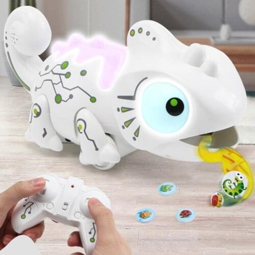 2.4GHz Funny Remote Control Chameleon Sticks Out Its Tongue To Prey, Color-Changing Smart Pet ChildrenS Toy Birthday Gift