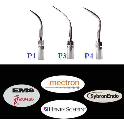 3 Pieces/Set Dental Scaler Tips P1 P3 P4 for Woodpecker/ EMS/ UDS/ SYBRON-ENDO/ Baiyu/ Mectron Lab Device