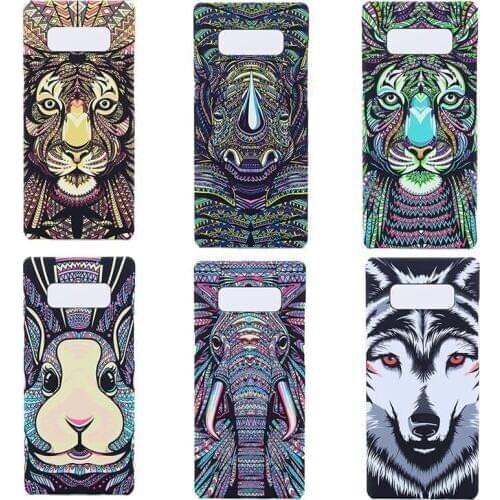 Case For Samsung Galaxy Note 8 Cover Ultra thin Plastic Animal frosted relief night glow Hard Protective phone Case funda coque