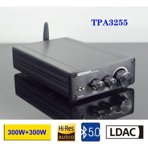 DC24-48V TPA3255 300W*2 Fever HIFI QCC5125 Bluetooth 5.0 Digital Audio amplifier PCM5102 Decoding