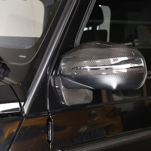 For Mercedes-Benz G-Class G500 G63 2019-2020 Real Carbon Fiber Side Wing Rearview Mirror Base Cover Sticker Car Accessories