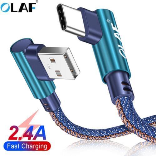 OLAF USB Type-C Cable For Samsung Note8 9 S8 Xiaomi Mi A1 Mobile Phone Type C Cable Fast Charging Cable USB Type C Charger Cable