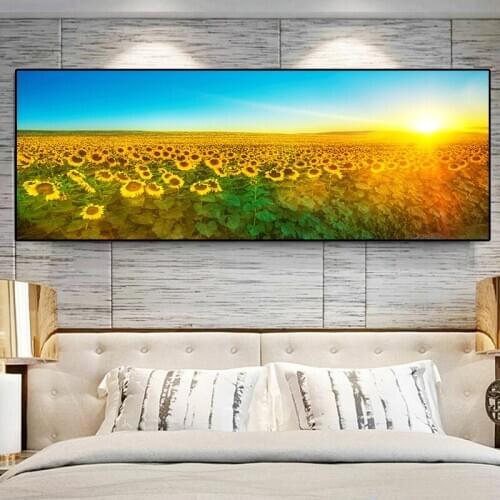 Sunflower Canvas Painting Prints Home Decor Wall Pictures Landscape Sunsets Poster for Living Room Kitchen Decoration Cuadros