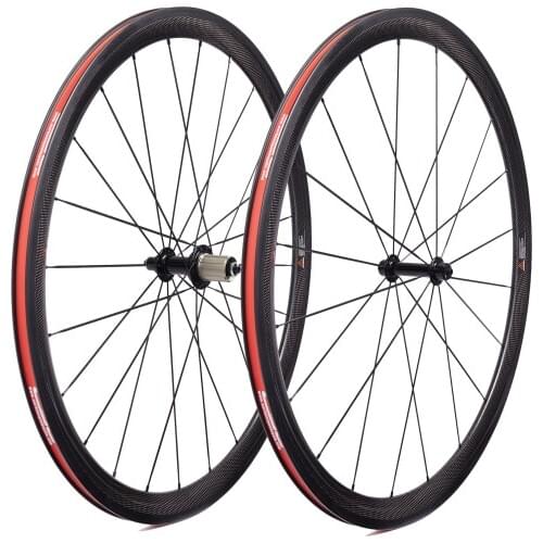 700C 38x23m Carbon Clincher Tubular Road Bike Bicycle Wheels Super Light Carbon Wheel Racing Wheelset with A271SBF372SB Hub