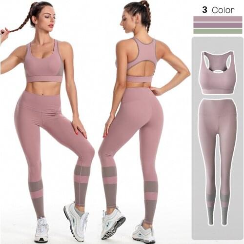 Summer Women Seamless Yoga Suits Sports Bra Fitness ensemble Gym Leggings Pants Workout Clothes Sportswear Running Set Tracksuit