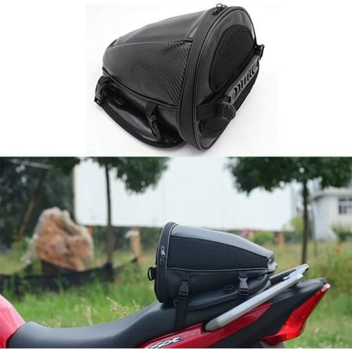 Motorcycle Bags Luggage Moto Bike Sports Waterproof Back Pack Seat Carry Tail Bag Storage Saddlebag Leather for Motorbike Tool