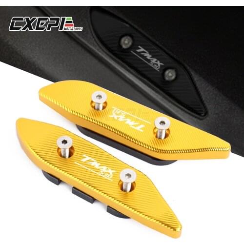 New with T-MAX530 LOGO For Yamaha Tmax 530 tmax530 sx dx 2012 2013 2014 2015 2016 2017 2018 Motorbike CNC Mirror Hole Cap Covers