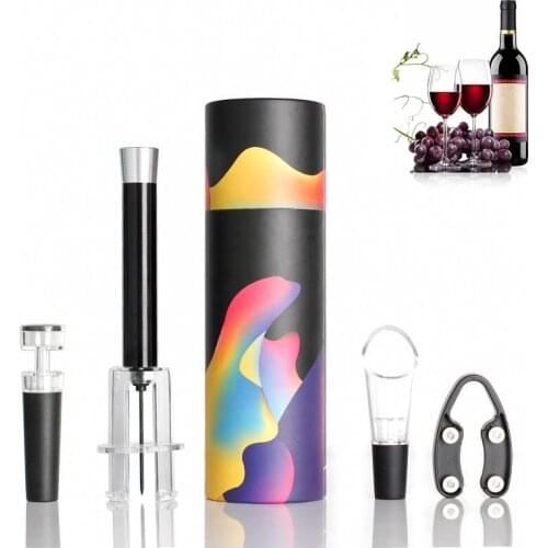 New Air Pump Wine Bottle Opener Red Wine Air Pressure Vacuum Stopper Lid Opener Corkscrew Corks Out Stainless Steel Pin Tool