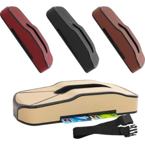 Car Universal Seat Back Hanging Type Tissue Box Cover Auto Interior Decoration Tissue Card Storage Box Holder Car Accessories
