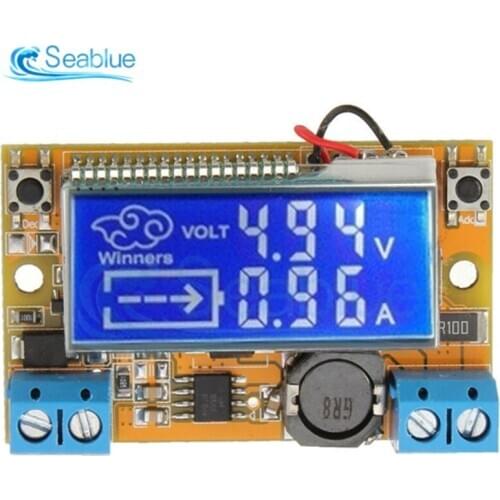 DC-DC 5-23V to 0-16.5V 3A LCD Display Step Down Buck Regulator Adjustable Voltage Current Step-down Power Supply Module