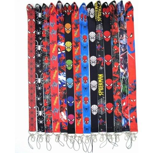 Spiderman Marvel Mobile Phone Straps Disney Cool Boys Disney ID card Holders Key Camera Lanyard Hang Rope Accessories Decoration