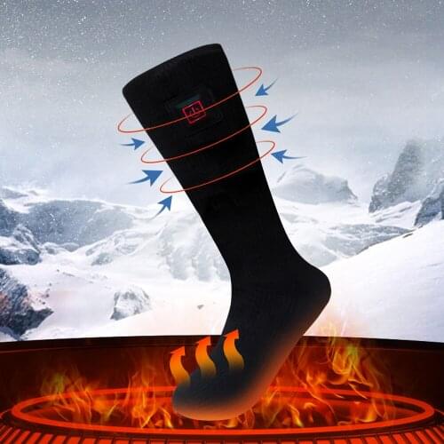 Outdoor Winter Heated Ski Socks Unisex Thermal Protective Foot Wear Warm Feet Guard Brace Outdoor Camping Hiking Ski Sport Socks