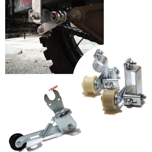 Universal Gear / Plastic wheel Motorcycle Chain Tensioner Bolt On Roller Chain Adjuster Automatic Motocross Refit Racing