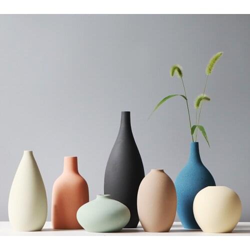 Vase Nordic Morandi Vintage Flower Pot Ceramics Home Decor Room Decoration Accessories Decoração ваза декор дома декор vasi