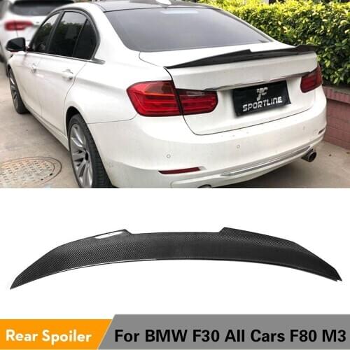Rear Trunk Spoiler For BMW 3 Series F30 F80 M3 2013 - 2018 Carbon Fiber Rear Trunk Spoiler Boot Lip Wing Lid Tail