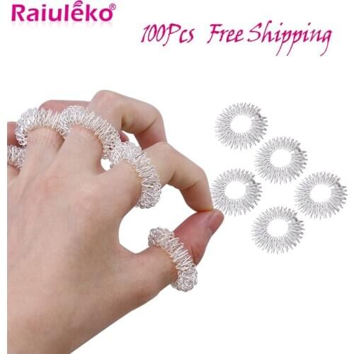 100Pcs Finger Massage Ring Acupuncture Ring Health Care Body Massager Relax Hand Massage Finger Lose Weight Massage health care