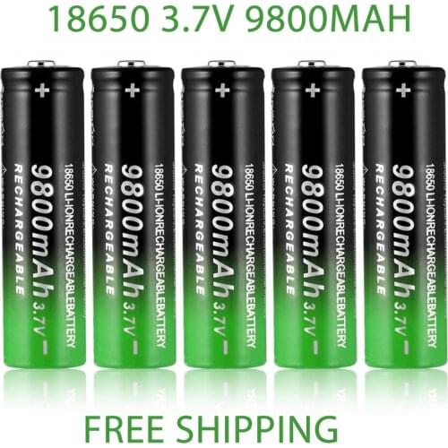 2021new fast charging 18650 battery high quality 9800mah 3.7V 18650 Li ion battery flashlight charging battery + free delivery
