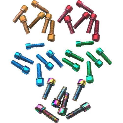 6 Pieces Mountain Road Bike Bicycle Disc Brake / Handlebar Stem Screw M5x18