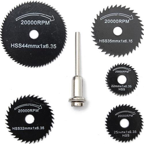 6pcs Metal HSS Circular Saw Blade Set Cutting Discs for Dremel Rotary Tool Dropshipping