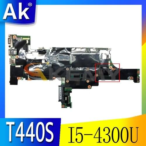 Akemy VILT0 NM-A051 For Lenovo Thinkpad T440S Laptop Motherboard CPU I5 4300U GPU GT730M FRU 04X3959 04X3952 04X3950