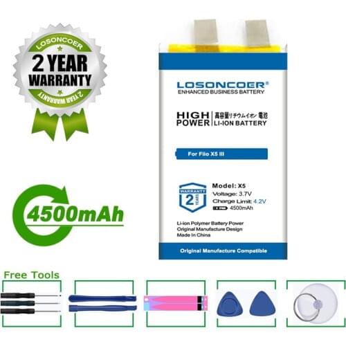 LOSONCOER Battery X5 III 4500mAh Battery For Fiio X5 III Gen 3 Player
