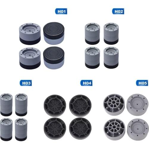 4pcs Anti-vibration Washing Machine Feet Pad Foot Pads Non-slip Washer For Washers And Dryers And Rubber Foot Mat