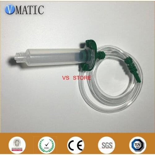 Free Shipping EFD New 5 Sets X 5cc/ml Green Color Syringe Barrel Valve Robot Barrel Adapter With Syringe Dispensing Needle Tip