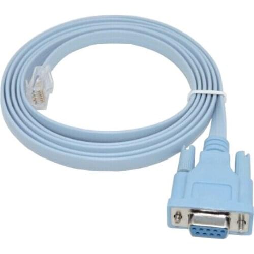 Free Shipping Network RJ45 to RS232 COM Port Serial DB9 Female Router Console Cable Adapter For Cisco Huawei