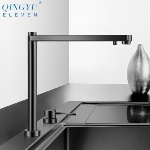 Black Kitchen sink Faucet 304 stainless steel lifting Faucet hot and cold water filter water three-in-one Independent switch tap